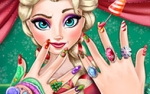 مانيكير عيد الميلاد لإلسا ملكة الثلج لعبة